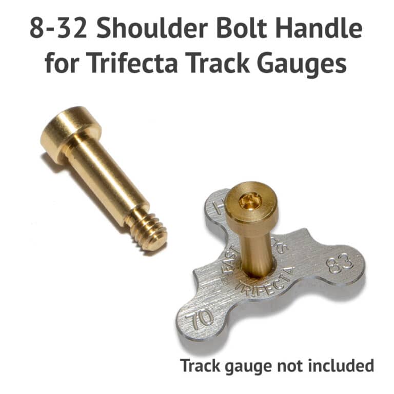 832 Brass Shoulder Bolt for Trifecta Track Gauges