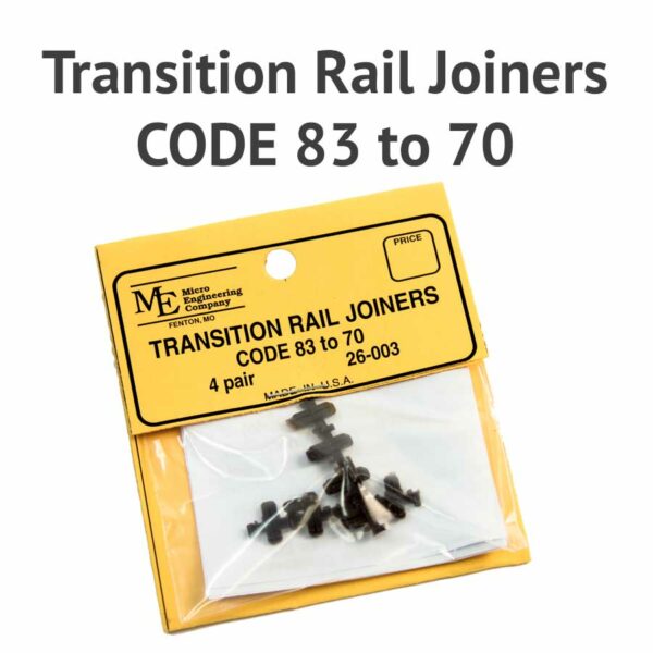 Micro Engineering Code 83 Transition Rail Joiners - Code 83 to