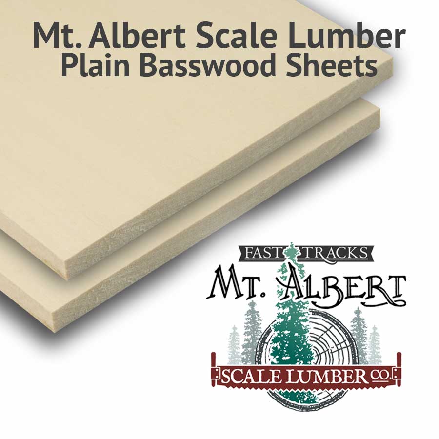 Plain Basswood Sheet, 0.062 thick, 4x12 inches long (2pcs)