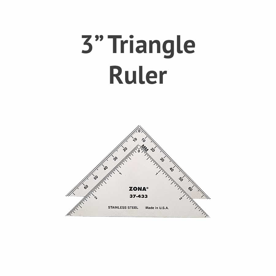 Stainless Steel 3″ x 4″ L-Square Ruler