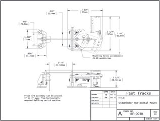 SideWinder Dimensional Drawing