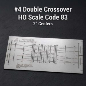 HO Scale, #4 One Piece Crossover Assembly Fixture for Micro Engineering 83 Rail