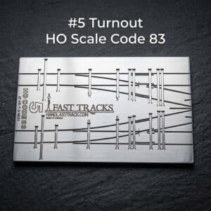 HO Scale, #5 Turnout Assembly Fixture for Micro Engineering 83 Rail