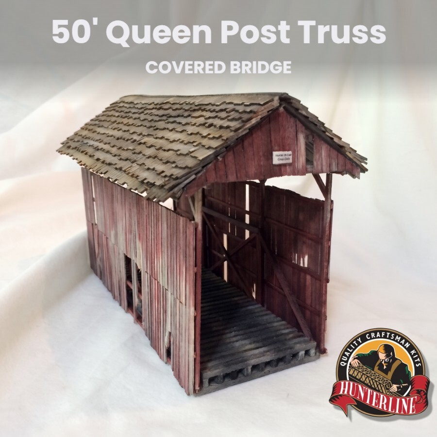 50' Queen Post Truss COVERED BRIDGE
