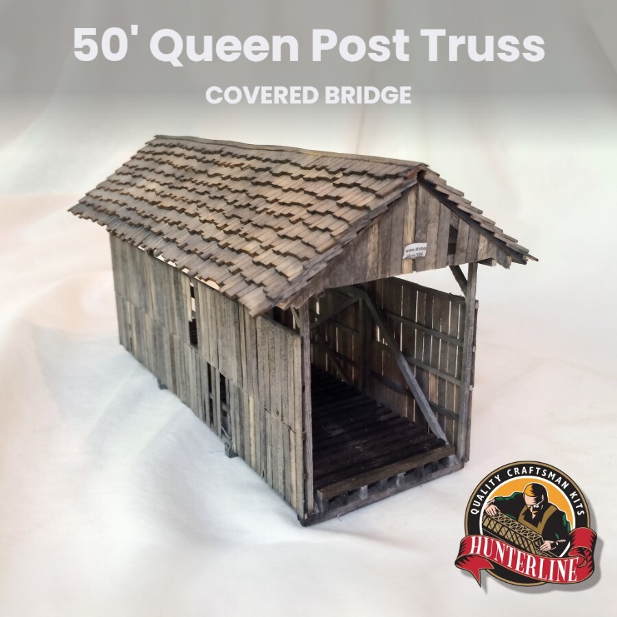 50' Queen Post Truss COVERED BRIDGE