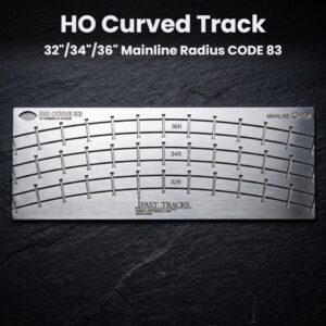 HO Curved Track 32"/34"/36" Mainline Radius CODE 83