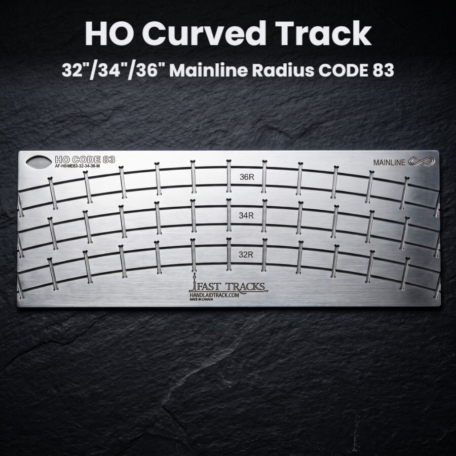 HO Curved Track 32"/34"/36" Mainline Radius CODE 83