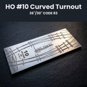 HO #10 Curved Turnout 36"/30" CODE 83
