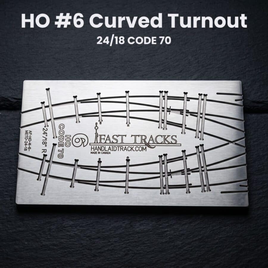 HO #6 Curved Turnout 24/18 CODE 70