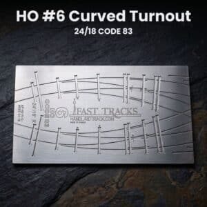 HO #6 Curved Turnout 24/18 CODE 83