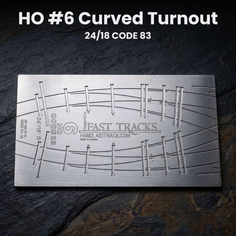 HO #6 Curved Turnout 24/18 CODE 83