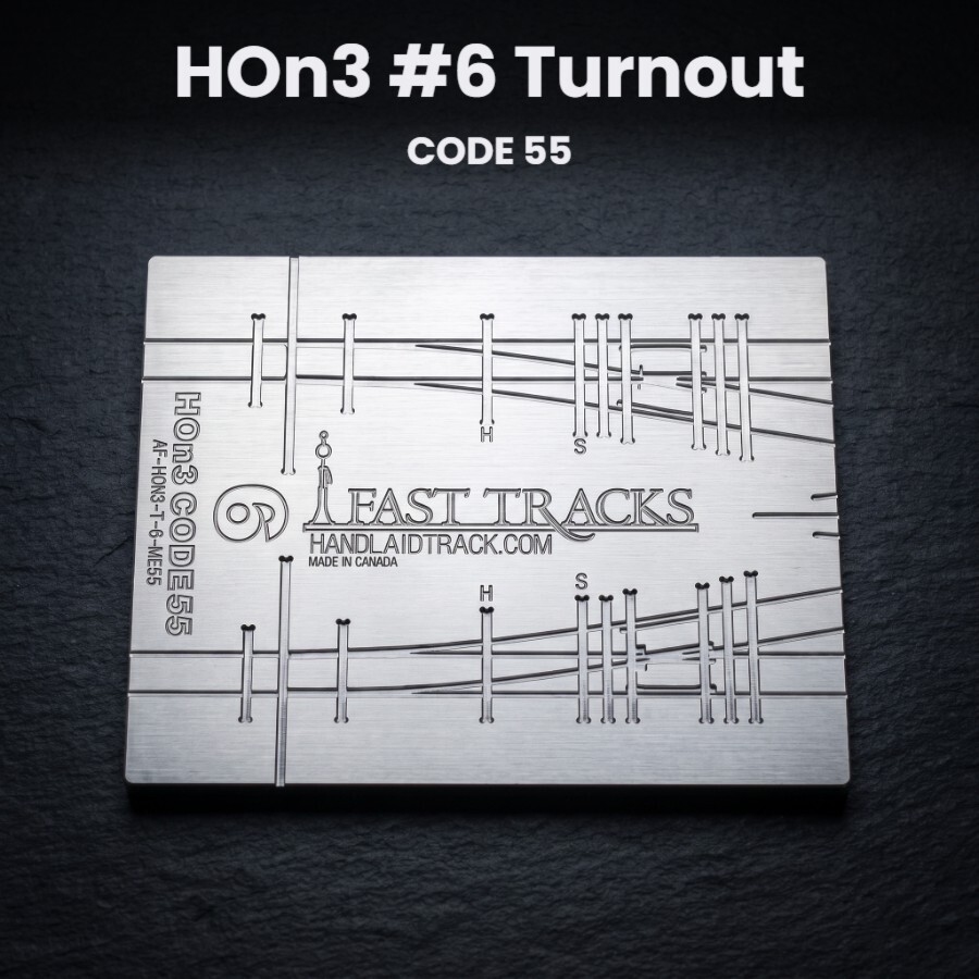 HOn3 #6 Turnout CODE 55