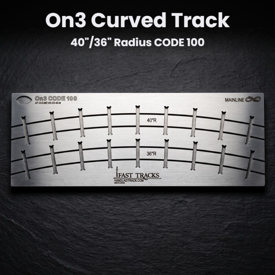 On3 Curved Track 40"/36" Radius CODE 100