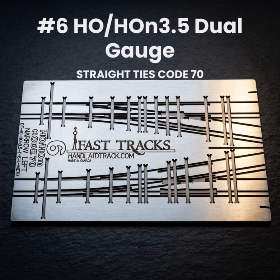 #6 HO/HOn3.5 Dual Gauge STRAIGHT TIES CODE 70