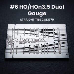 #6 HO/HOn3.5 Dual Gauge STRAIGHT TIES CODE 70