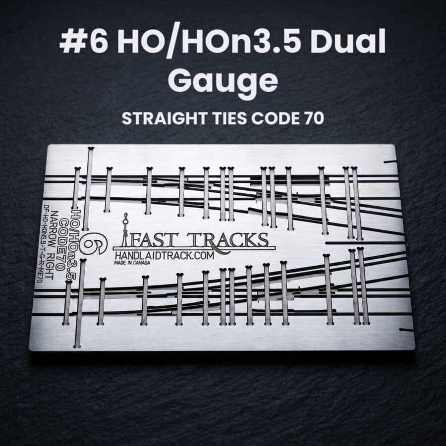 #6 HO/HOn3.5 Dual Gauge STRAIGHT TIES CODE 70